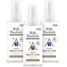 밀크바오밥 패밀리 벅스넷프로 모기 기피제, 60ml, 3개