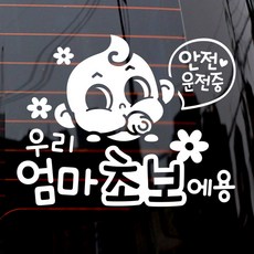 제제데코 자동차 스티커 엄마초보 동글이