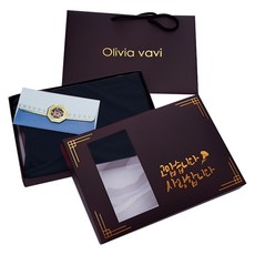 올리비아바비 여성용 효성 에어로웜 발열기모내의 세트 + 용돈봉투 + 디자인 선물상자 + 쇼핑백