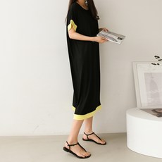 보리맘 페인 배색 임부원피스 K80 리뷰후기