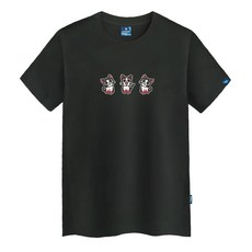 진마니아 고양이 세마리 라운드 반팔티 TS-355 리뷰후기