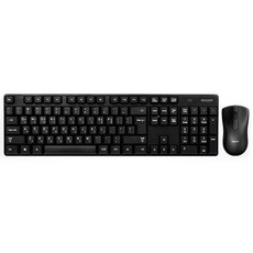 필립스 무선 키보드 마우스 세트, SPT6501, 블랙, 일반형