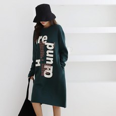 아이엠수 보브 레터링 롱 원피스 리뷰후기