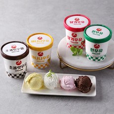 서울우유 아이스크림 4종 흰우유 초코 딸기 바나나 리뷰후기