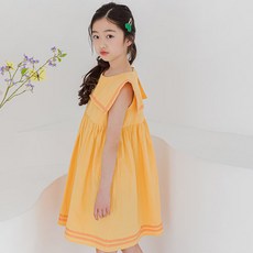 보니 아동 주니어 여아 빅카라 셔링 민소매 원피스 리뷰후기