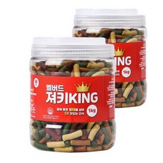 벨버드 강아지 가수분해 져키킹 M 1kg, 황태 + 연어 + 참치 + 오리 + 치즈 혼합맛,