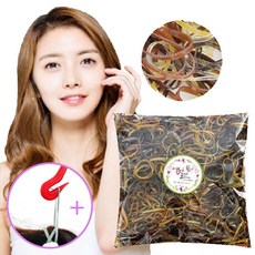 이쁨달다 베이직이지컷 칼라고무줄 브라운 검정 컬러 헤어끈 쫀쫀 짱짱 세련