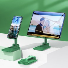 텔레스코픽 폴더 접이식 스탠드 책상 테이블 침대 거치대 휴대용 자바라 아이패드 갤럭시탭 아이폰 갤러기 거치가능