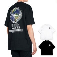 지스캇 20수 헤비코튼 오버핏 EARTH & OON 티셔츠