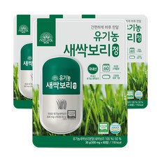 내추럴박스 유기농 새싹보리 정 500mg*60정 4개 (8개월분) 국내산, 60정