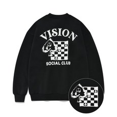 비전스트릿웨어 VISION STREETWEAR VSW Social Club 크루넥 블랙