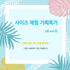 올바른입체형비말차단마스크 KF-AD 사이즈확인용 1세트 리뷰후기