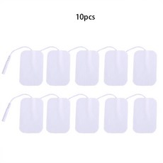 전극 패드 부직포 자체 접착 교체 패드 EMS 십 전극 침술 근육 자극기 마사지 패드, 10pcs4x6cm화이트,