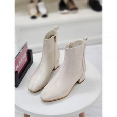 머랭고 사은품증정 소가죽 첼시 미들힐 앵클부츠 4cm mw21w05lhu