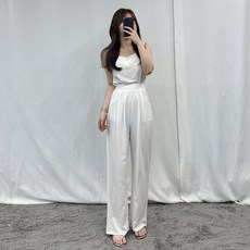 VANANA2 시원한 여름 스퀘어넥 나시 핀턱 와이드팬츠 3coor