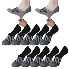 골져스토어 남자 배색라인 로퍼 덧신 양말 페이크삭스 10켤레_땀흡수 순면 or 일반 소재