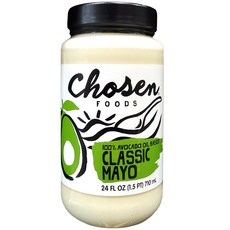 Chosen Foods 초슨푸드 클래식 비건 아보카도 오일 마요 마요네즈 24oz(710mL) 1팩 Avocado Oil Vegan Mayo, 1개, 710ml