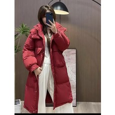 겨울 롱패딩 후드 패셔너블 반버튼 스타일리쉬 패션 방풍 구미 다운