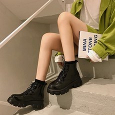 새로운 영국 스타일 마틴 플랫 부츠 리뷰후기