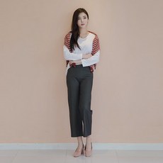 앤더데이 꿀스판 슬림 와이드팬츠 리뷰후기