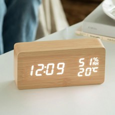 자동 조명조절 공부방 침실 온습도 LED 탁상 인테리어 무소음 디지털 자명종 알람 시계 리뷰후기