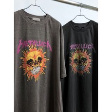 레어코드 스트릿 메탈리카 썬 다잉 남녀공용 오버핏 반팔티 리뷰후기