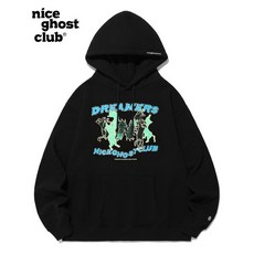 NICEGHOSTCLUB후디 나이스고스트클럽후디 캐릭터후드티 블랙후드티 GL8952
