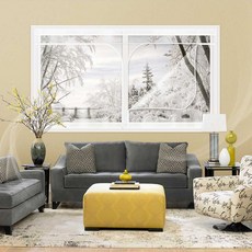 창문용 방풍 비닐 지퍼형 방풍 커텐, 방풍비닐 창문용 대형(200x165cm)