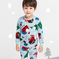 멜리스 산타블루 크리스마스 유아동 30수 내의 상하세트