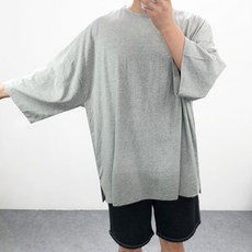 엠클로 남자 빅사이즈 박스오버핏 망토 기본 무지 레트로 7부 반팔티셔츠 8컬러 반팔 티셔츠