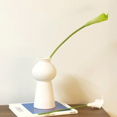 백일상 꽃병 돌상 달항아리 순백 무광 화이트 도자기 화병 리뷰후기