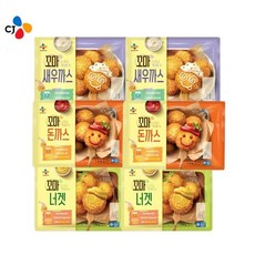 CJ 꼬마돈까스2(450G)+ 꼬마너겟2(400G) + 꼬마새우까스2(310G) (총 6봉), 새우까스310x2 +돈까스450x2 +너겟400x2