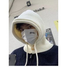 빅비쥬 니트 바라클라바 후드 넥워머 후드모자 남녀공용