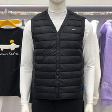 F/W 루이까스텔 남성 구스다운 브이넥 경량 패딩 조끼 3MRJP922B