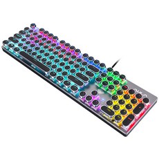 DFMEI 타란툴라 F2058 기계식 키보드 청축 데스크톱 노트북 컴퓨터 케이블 e스포츠 게임 키보드, S2016 블랙 펑크 청축