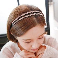 미스21 두줄꽃 헤어밴드 머리띠 여성 여자 성인 Hairband Headband