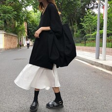 일상화보 파르앙 여성 브이넥 레이어드 원피스 데일리 캐쥬얼 리뷰후기