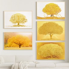 인메이블 돈들어오는 황금 그림 거실 현관 풍수 인테리어 액자 돈나무 5종 친구 집들이 선물