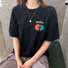 티데일리 남녀공용 게덜 오버핏 빅사이즈 20수 반팔 티셔츠 반소매 리뷰후기