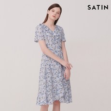 샤틴 플라워 랩스타일 원피스 S202M616-20 리뷰후기