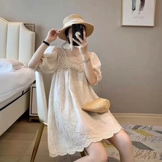 러브썸룩 여성 여름 보헤미안 펀칭 레이스 미니원피스 리뷰후기