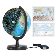 맵소프트 별자리 지구본 / 별자리 조명 무드등 지구본 / LED 안전인증 어뎁터 / 블루 키즈 리뷰후기