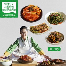 유정임 별미김치 4종세트(총각김치 2kg+열무김치 2kg+오이소박이 1kg+돌산갓김치 1kg), 상세 설명 참조, 단일옵션