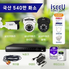 이달의 추천상품  cctv 후기_iseeU 국산 CCTV 세트 540만화소 고화질 실내 실외 자가설치, 1. 실내카메라1대+어댑터+CCTV케이블1개, 1. 하드디스크 없음 (실시간O 녹화X)