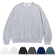 SO# 남녀공용 남성 여성 무지 데일리 라운드 오버핏 루즈핏 맨투맨(S/M/L/XL/2XL/3XL)