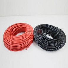 MD홍 퀀텀캣 실리콘 케이블 8AWG 전선 길이 1m 단위 제작 블랙 레드 택1 내한성 내열성 우수, 1개