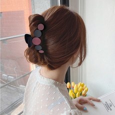 빅사이즈 올머리 파스텔 블랙 보라 아크릴 집게핀 리뷰후기