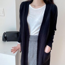헤이린 여성 멜로디 포켓 롱 숄 가디건 GG 리뷰후기