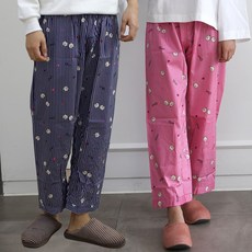 국내산 특면 40수 9부 커플 파자마 잠옷바지 남성 여성 면 하트피그 리뷰후기