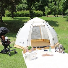 [노르딕 캠프] 펜타곤 원터치 텐트 3-4인용 넓은사이즈 NOR-OT01 / 내수압 3 000mm 쉬운 설치.해체